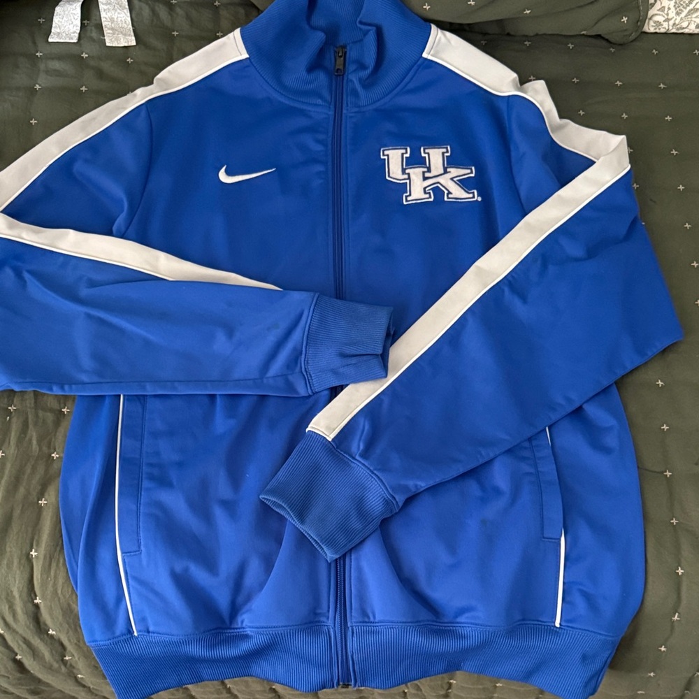 Nike Royal Blue and White Track Jacket